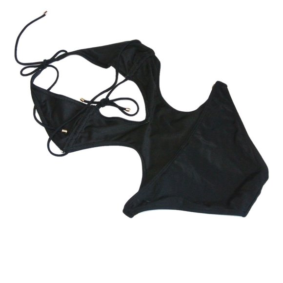 Victoria’s‎ Secret Black MONOKINI Swimsuit One Piec - Picture 5 of 7